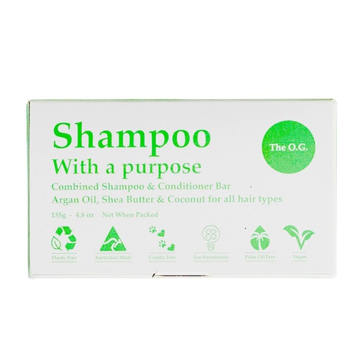 SHAMPOO WITH A PURPOSE | 經典款洗髮及護髮皂 135克（適用於所有髮質）
