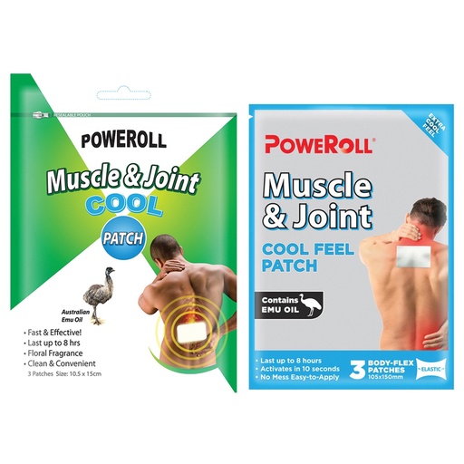 POWEROLL | 肌肉和关节冷感贴片 x 3 片装