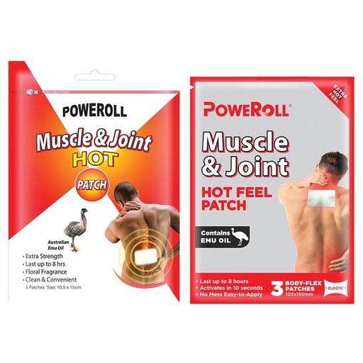 POWEROLL | 肌肉和关节热感贴片 x 3 片装