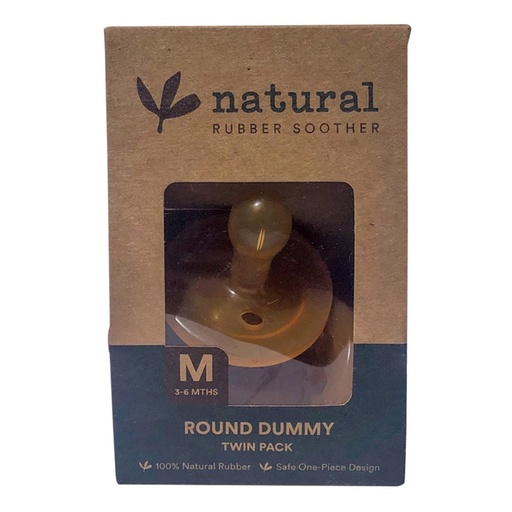 NATURAL RUBBER SOOTHER | 中號圓形奶嘴（3-6個月）雙包裝