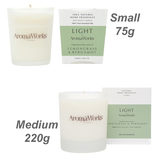 AROMAWORKS | Light Candle Lemongrass & Bergamot