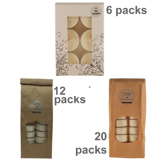 LIVINIA NATURALS | Soy Tea Light Candles