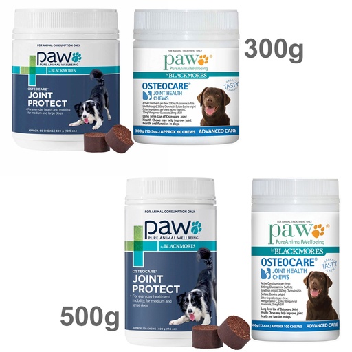 PAW BY BLACKMORES | OsteoCare Joint Protect - For Dogs : approx 60 Chews 300g / approx 100 Chews 500g