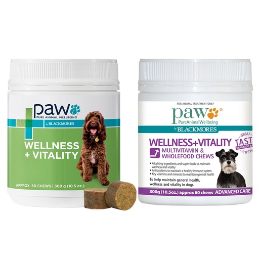 PAW BY BLACKMORES | Wellness + Vitality - For Dogs : approx 60 chews 300g