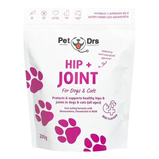 PET DRS | 髋关节 + 关节补充剂（适用于狗和猫）200 克