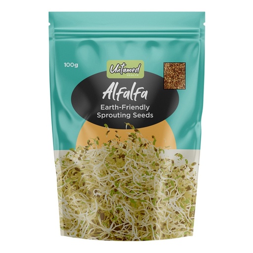 UNTAMED HEALTH | Organically Grown Sprouting Seeds Alfalfa 100g