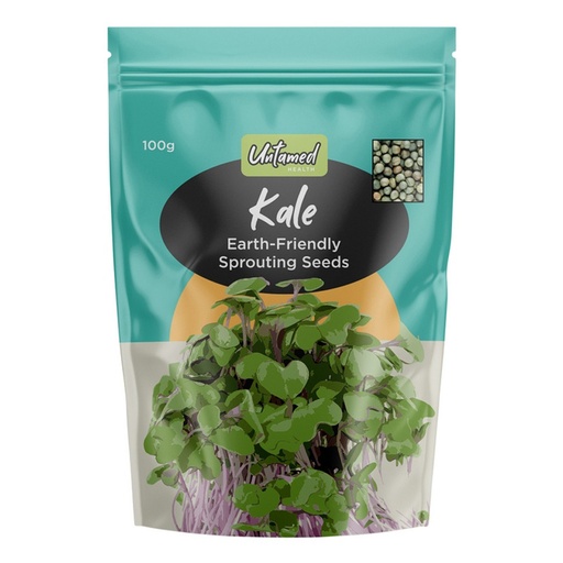 UNTAMED HEALTH | Organically Grown Sprouting Seeds Kale 100g