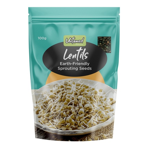 UNTAMED HEALTH | Organically Grown Sprouting Seeds Lentils 100g