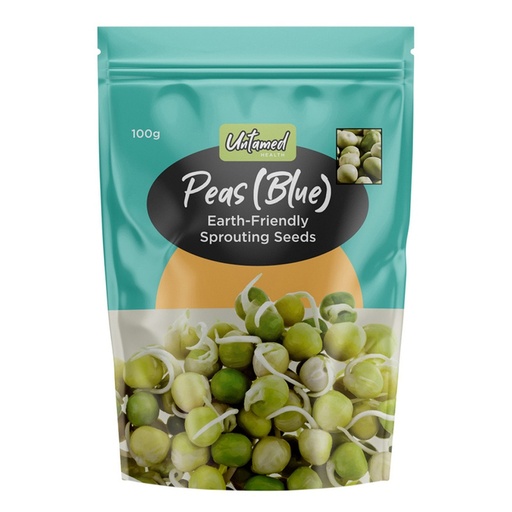 UNTAMED HEALTH | Organically Grown Sprouting Seeds Peas (Blue) 100g