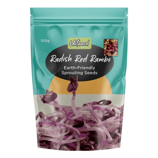 UNTAMED HEALTH | Organically Grown Sprouting Seeds Red Radish Rambo 100g