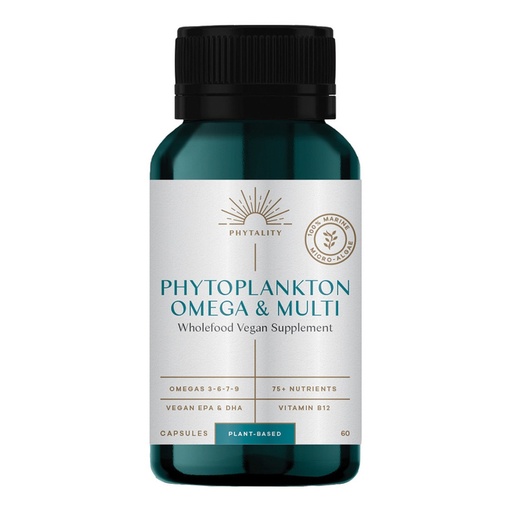 PHYTALITY | 浮游植物 Omega & Multi（全食物纯素补充剂）60c