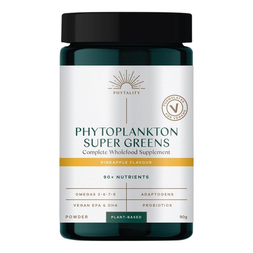 PHYTALITY | 浮游植物超级绿色食品 [完整全食物补充剂] - 粉末，90 克