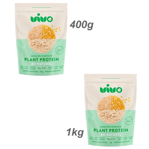 VIVO ALKALINE | 有机全植物蛋白粉（原味）400克/1公斤