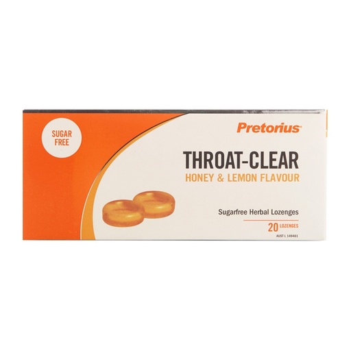 PRETORIUS | Throat-Clear Lozenges Honey & Lemon, 20 Lozenges