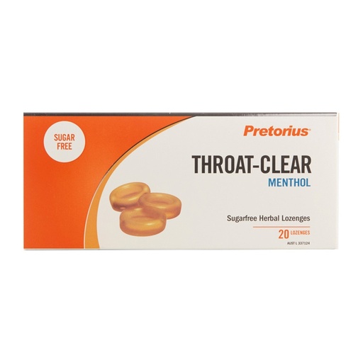 PRETORIUS | Throat-Clear Lozenges Menthol, 20 Lozenges