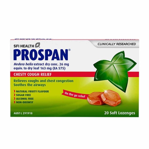 SFI HEALTH | Prospan Chesty Cough Relief Soft Lozenges x 20 Pack