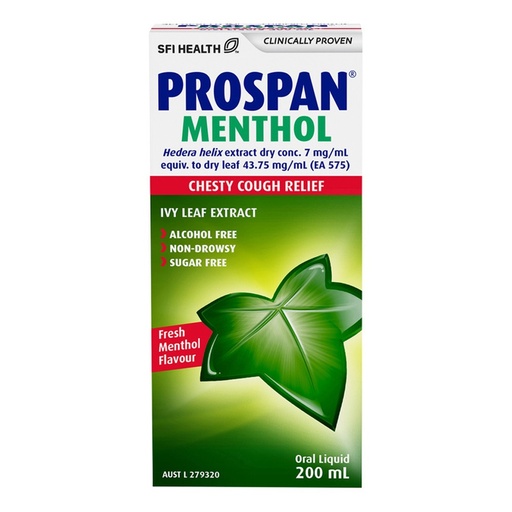 SFI HEALTH | Prospan Chesty Cough Relief Soft Lozenges x 20 PackProspan Menthol Chesty Cough Relief Oral Liquid 200ml