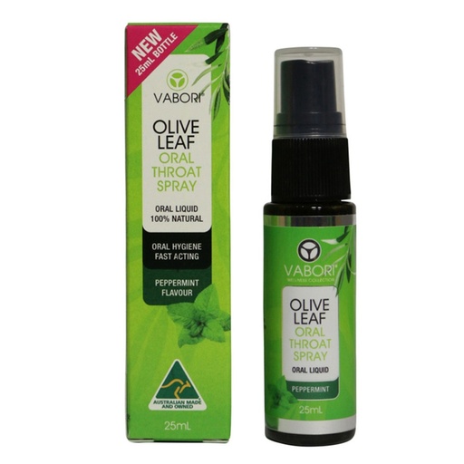 VABORI | Olive Leaf Oral Throat Spray Peppermint Flavour Oral Spray 25ml