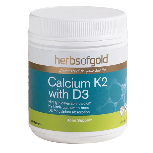 HERBS OF GOLD | Calcium K2 with D3 180t