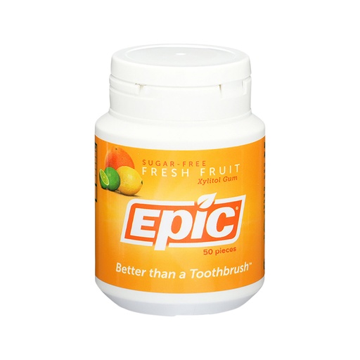 EPIC | Xylitol (Sugar-Free) Gum Fresh Fruit 50 Piece Tub
