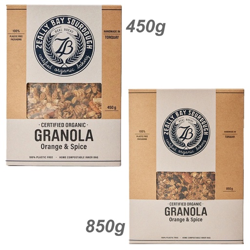 ZEALLY BAY SOURDOUGH| Granola - Orange Spice & Coconut Sugar