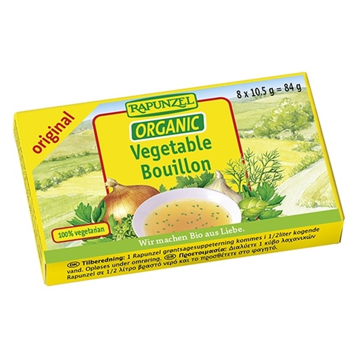 RAPUNZEL ORGANIC | 蔬菜高汤块（含盐），8块装，每块10.5克