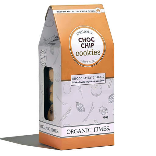 ORGANIC TIMES | Cookies – Choc Chip 150g