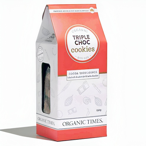 ORGANIC TIMES | Cookies – Triple Choc Chip 150g
