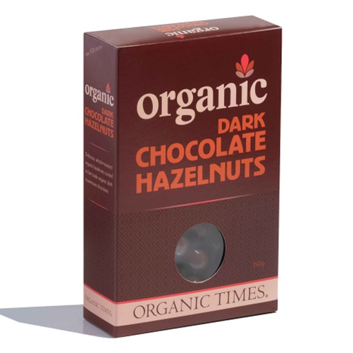 ORGANIC TIMES | 榛子 – 黑巧克力，150克