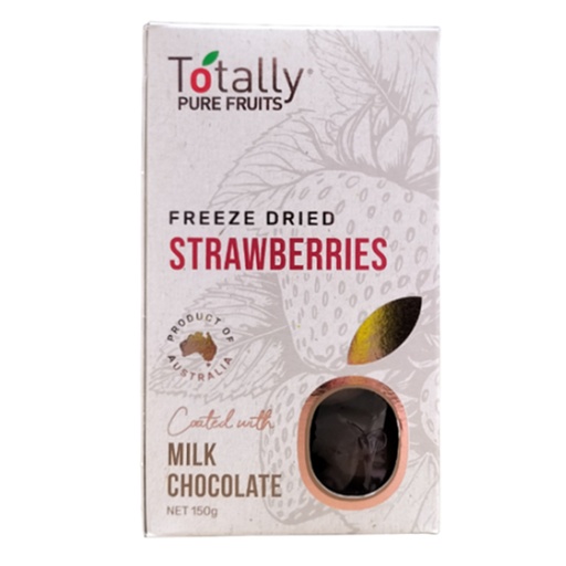 TOTALLY PURE FRUITS | Snap Strawberries & Milk Choc 100g