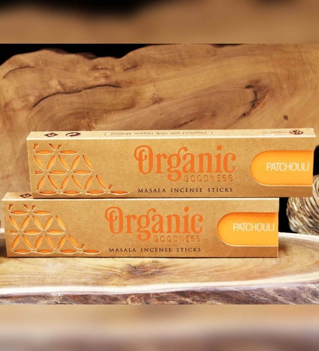 ORGANIC GOODNESS | Masala Incense PATCHOULI , 15g per box