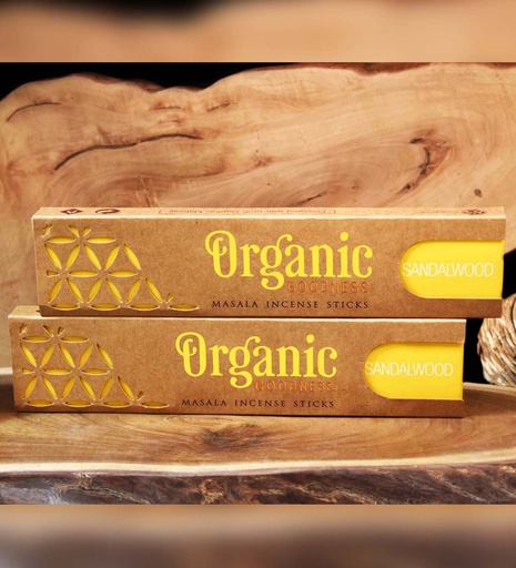 ORGANIC GOODNESS | Masala Incense SANDALWOOD, 15g per box