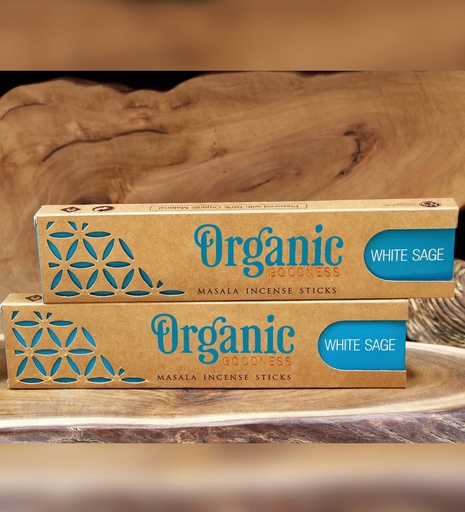 ORGANIC GOODNESS | Masala Incense WHITE SAGE, 15g per box