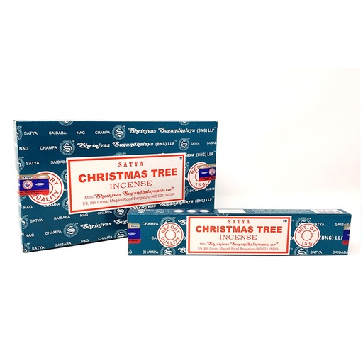 SATYA  | Satya Incense CHRISTMAS TREE - Box of 12 packs, 15g per pack