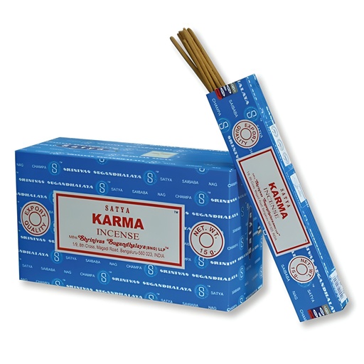 SATYA  | Satya Incense KARMA - Box of 12 packs, 15g per pack