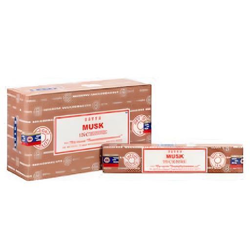 SATYA  | Satya Incense MUSK - Box of 12 packs, 15g per pack