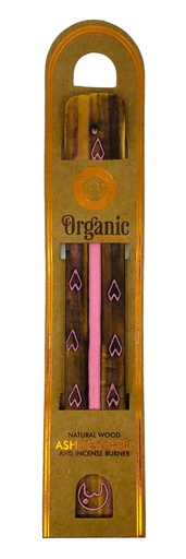 ORGANIC GOODNESS | Wooden Flat Ash Catcher 25cm PINK