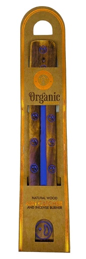 ORGANIC GOODNESS | Wooden Flat Ash Catcher 25cm PURPLE