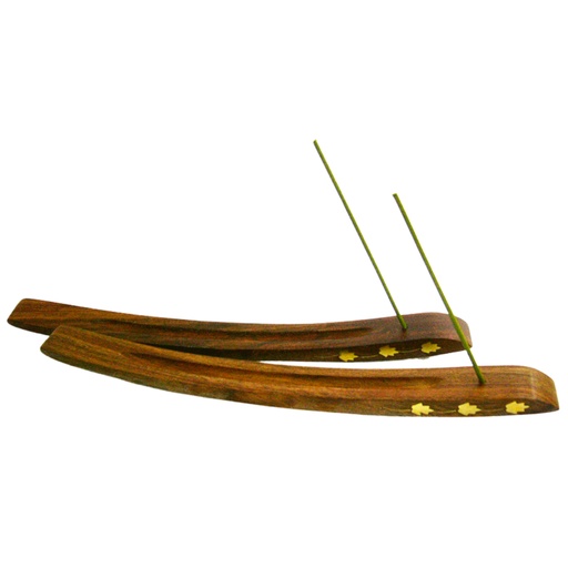 WOODEN | 香蕉船形灰烬收集器，铜嵌饰，25厘米