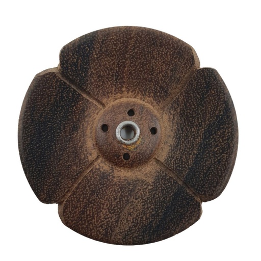 TIBETAN | INCENSE HOLDER Wooden ROUND B 7cm Tibetan