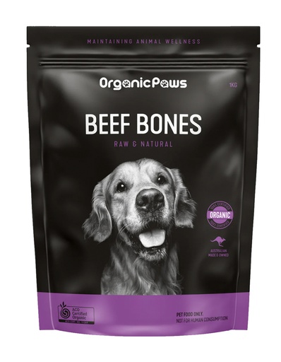 ORGANIC PAWS | Beef Bones 1kg x7