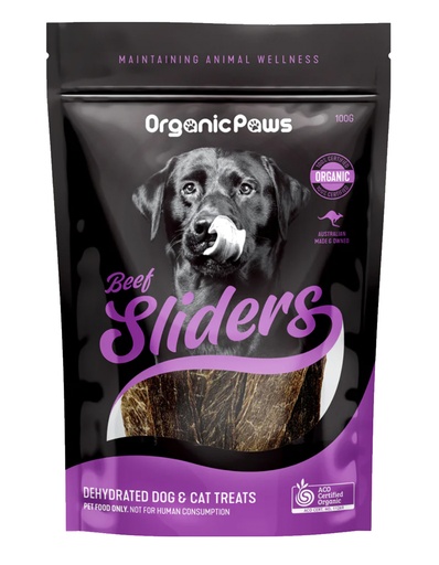 ORGANIC PAWS | Beef Sliders 100g x24