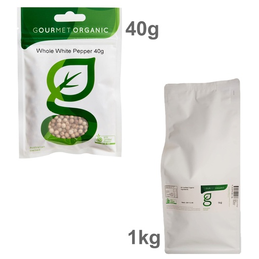 GOURMET ORGANIC | Whole White Pepper