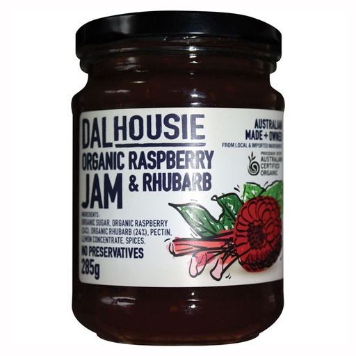 DALHOUSE | Organic Raspberry And Rhubarb Jam, 285g