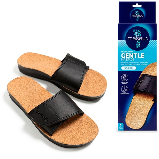 MASEUR | Gentle Massage Sandal Black (Size 5 – 11) (Refer To Size Guide)