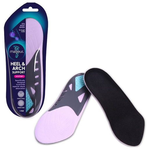 MASEUR | Women'S Heel And Arch Support Insoles, 1 Pair
