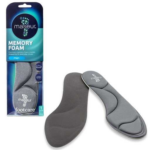 MASEUR | Men's Memory Foam Insoles, 1 Pair