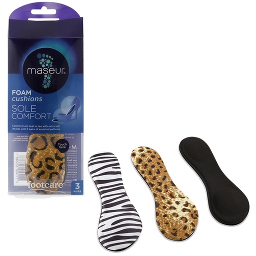 MASEUR | Sole Comfort Foam Cushions, 3 Pairs