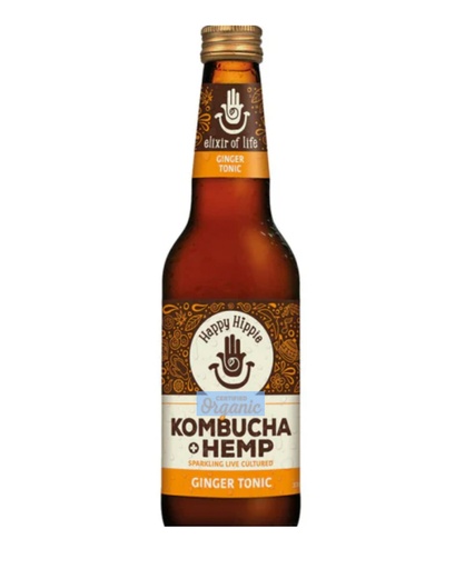 HAPPY HIPPIE | Organic Kombucha + Hemp Ginger Tonic 330mL