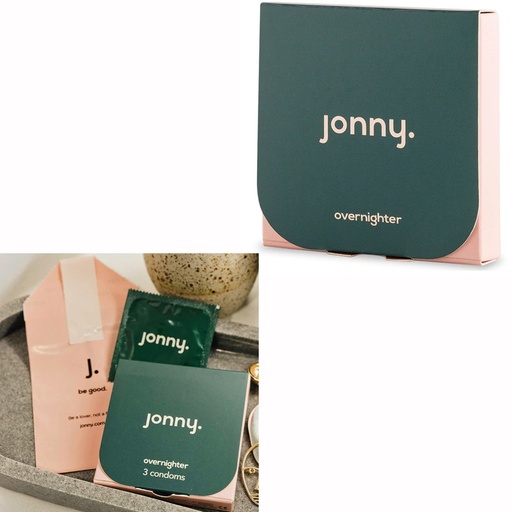 JONNY | Vegan Condoms Overnighter, pack of 3pcs condoms